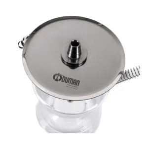 Cachimba Oduman N2 Hookah turca con cristal soplado artesanal, partes metálicas en acero inoxidable y LED multicolor con control remoto