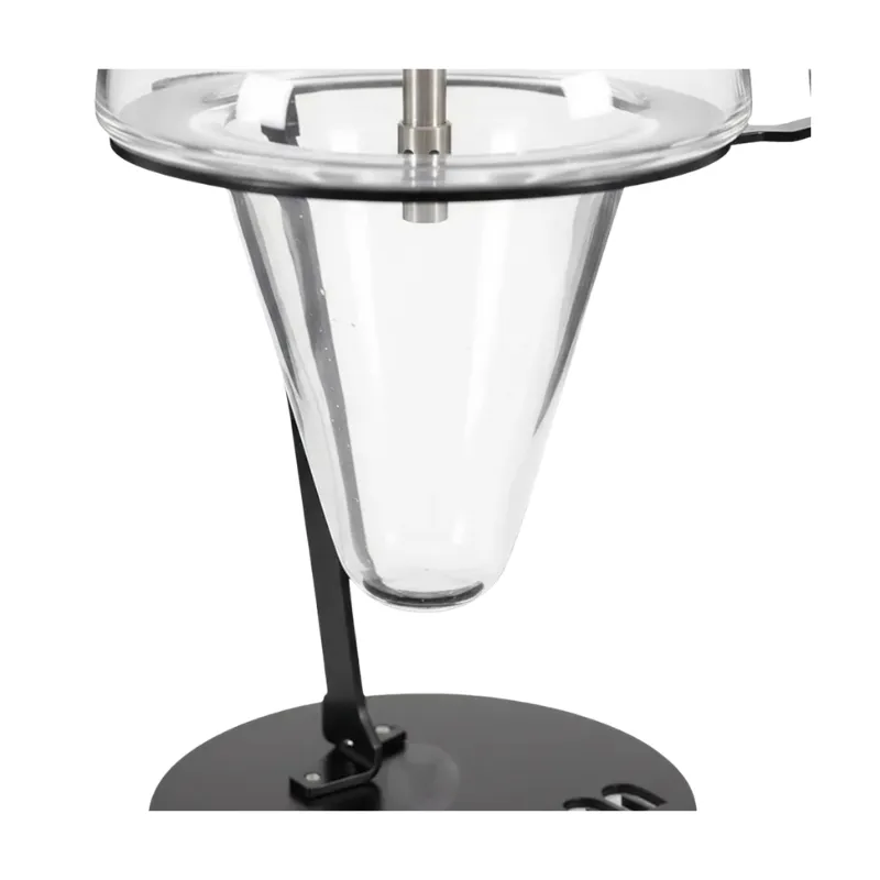 Cachimba Oduman N5 Hookah turca con cristal soplado artesanal estilo Meduse Design, acero inoxidable y soporte con LED multicolor