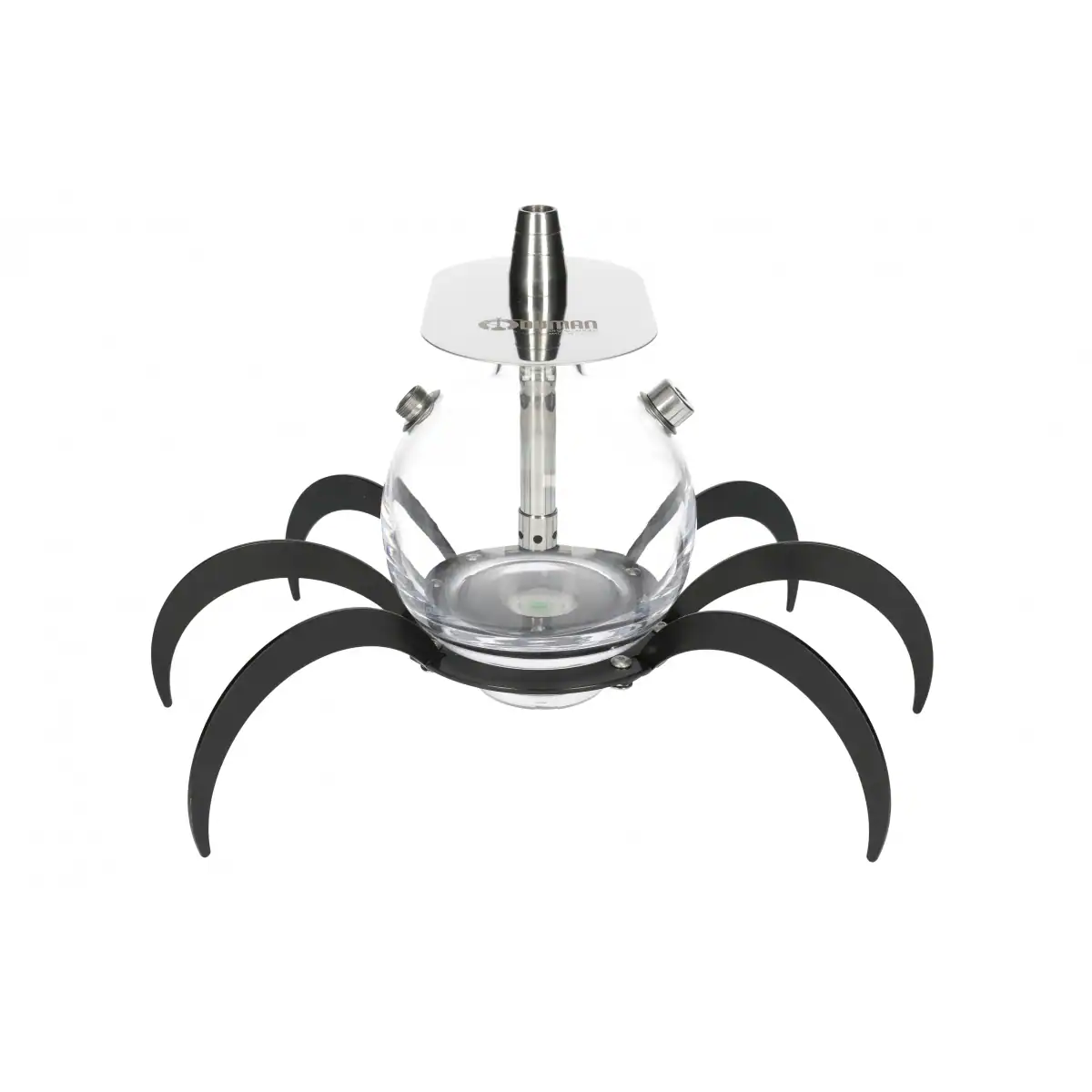 Cachimba Oduman N9 Spider turca con diseño en forma de araña, cristal soplado artesanal, acero inoxidable y LED Oduman