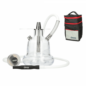Cachimba Oduman N4 Midi de Viaje turca portátil con cristal soplado artesanal, acero inoxidable grado médico y LED multicolor