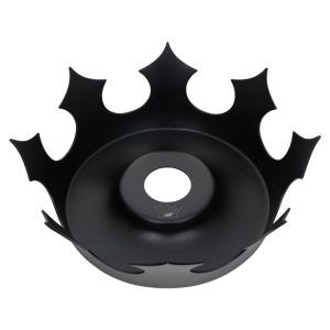 Plato Corona Regal Hookah en aluminio anodizado negro para cachimba