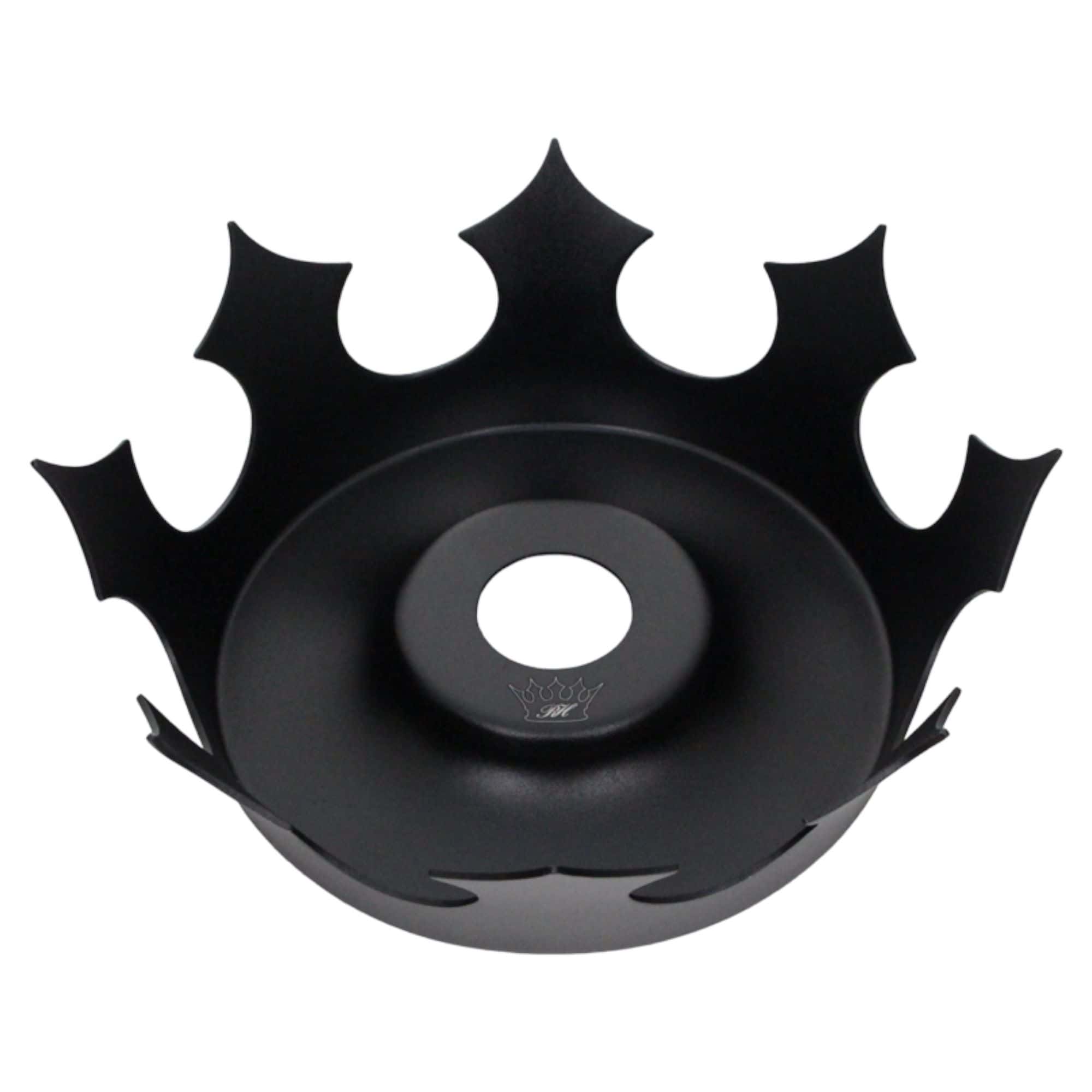 Plato Corona Regal Hookah en aluminio anodizado negro para cachimba
