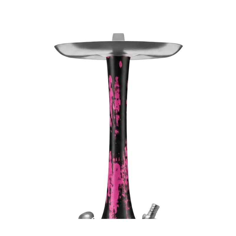 Cachimba Wookah Smooth Black Pink 2.0 en madera maciza y acero V2A con base de cristal soplada a mano mastl