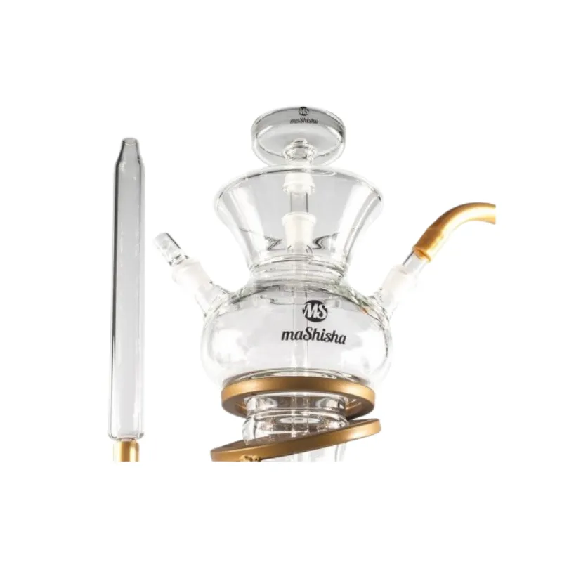Cachimba MS Ring Mashisha con diseño futurista exclusivo en el mercado, fabricada en cristal con soporte de acero inoxidable, pieza de la cual nadie pasa desapercibido al verla, ideal para decorar o fumar sacando un gran rendimiento, incluye manguera de silicona, pinzas, cazoleta, base de cristal y soporte de acero en The Good Shisha