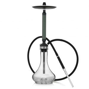 Cachimba Conceptic Design Green Carbon rusa con acero inoxidable, fibra de carbono verde y grabados láser