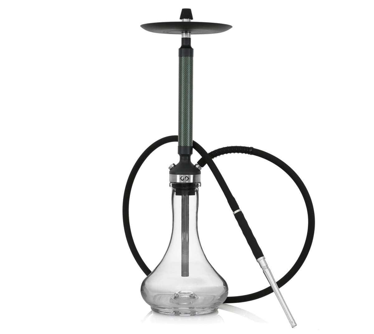 Cachimba Conceptic Design Green Carbon rusa con acero inoxidable, fibra de carbono verde y grabados láser