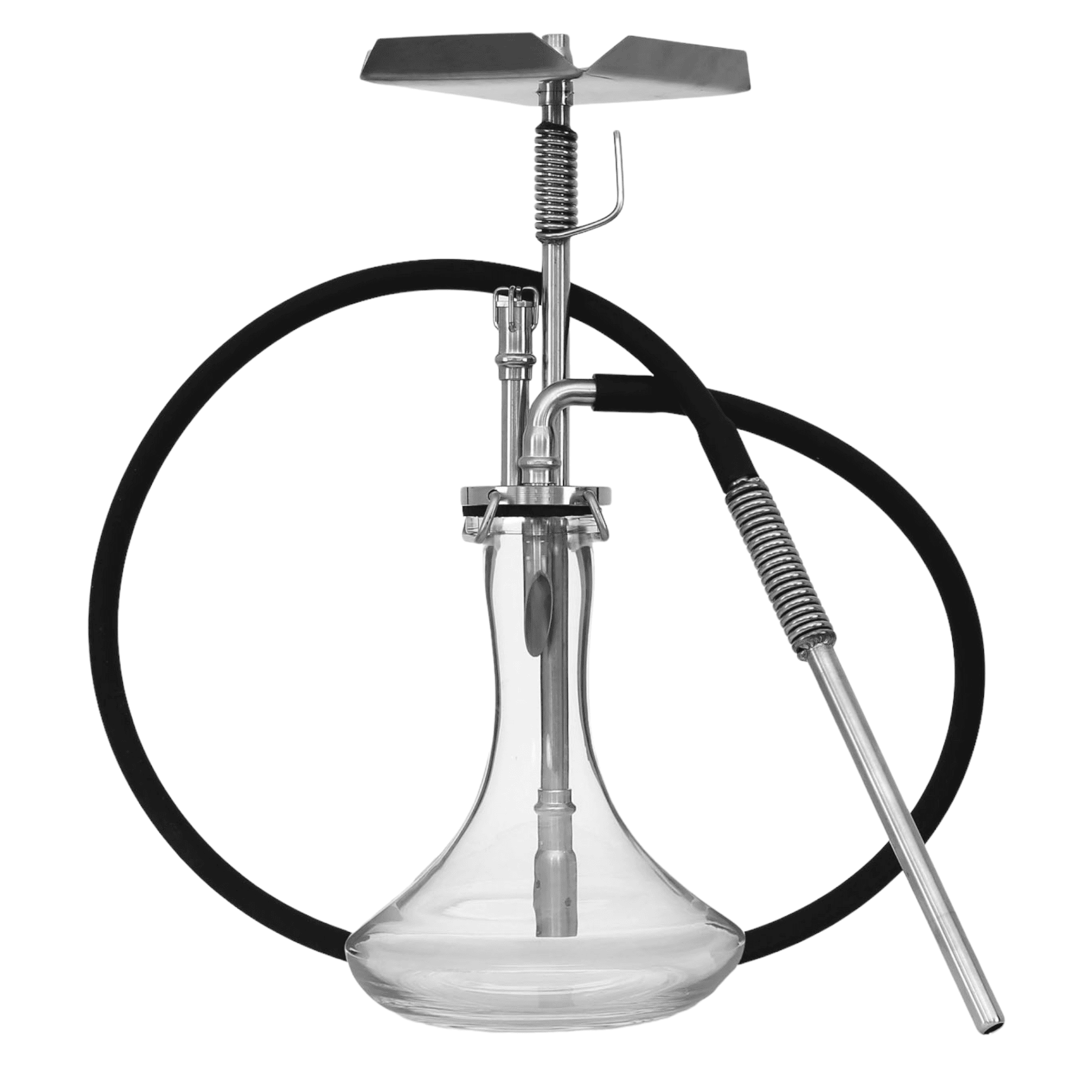 Cachimba VZ Hookah Stainless Mini en acero inoxidable con estética steampunk hecha a mano