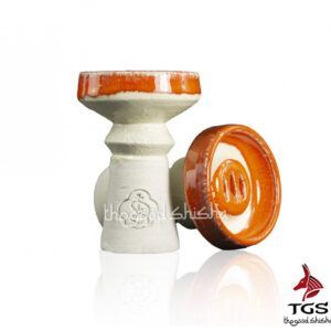 Cazoleta Grizzly Bowl de barro blanco de tipo treepo para shisha