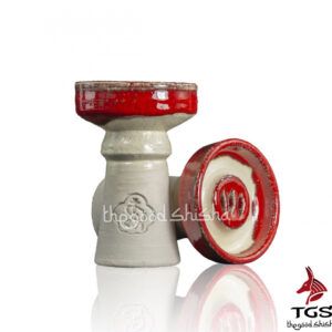 Cazoleta Grizzly Bowl de barro blanco de tipo treepo para shisha