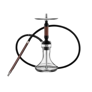 Cachimba Conceptic Smart Carbon rusa con diseño en fibra de carbono y acero inoxidable de 65 cm
