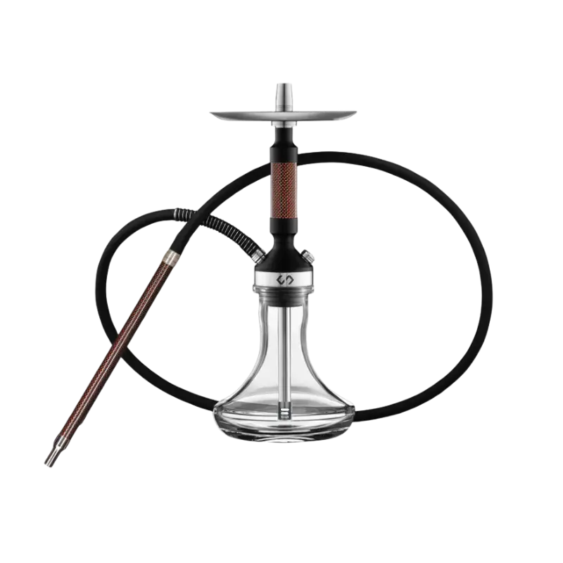 Cachimba Conceptic Smart Carbon rusa con diseño en fibra de carbono y acero inoxidable de 65 cm