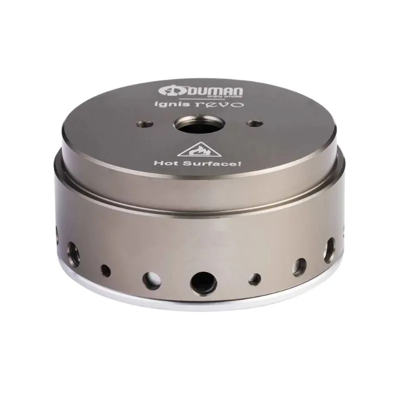 Gestor de calor Oduman Ignis Revo en aluminio alimenticio con diseño aerodinámico y abrazadera de gancho cachimba