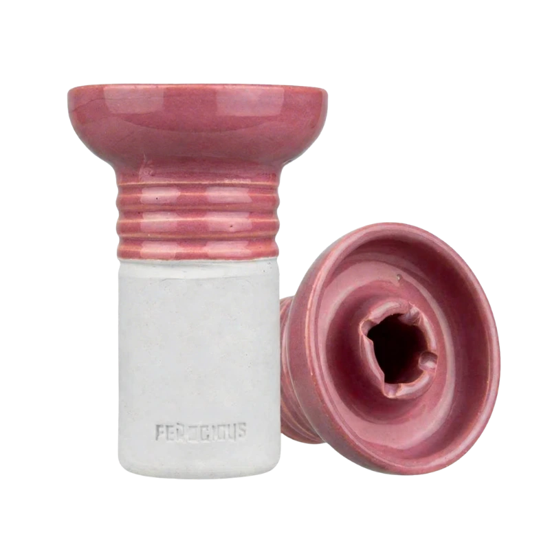 cazoleta Ferocious Bowl para cachimba de barro blanco compatible con gestor de calor Provost