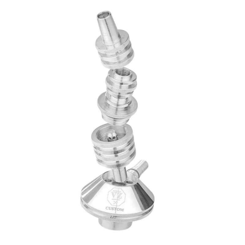Cachimba VZ Hookah Custom Mini en acero inoxidable V2A con diseño modular y difusor regulable piezas