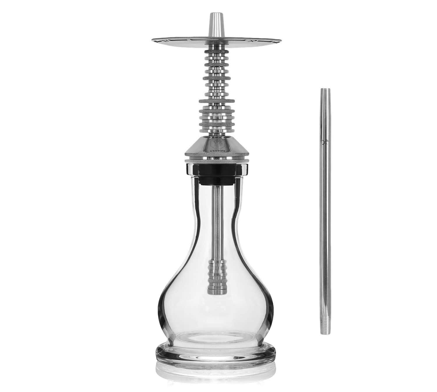 Cachimba VZ Hookah Custom Mini en acero inoxidable V2A con diseño modular y difusor regulable