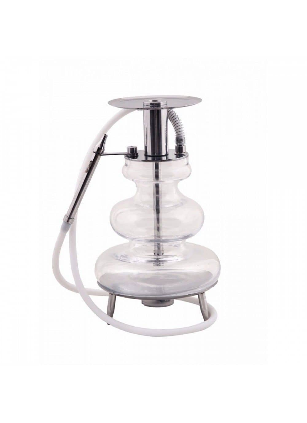 Cachimba Oduman N1 Hookah turca con base de 25 cm en cristal soplado artesanal, acero inoxidable y LED multicolor