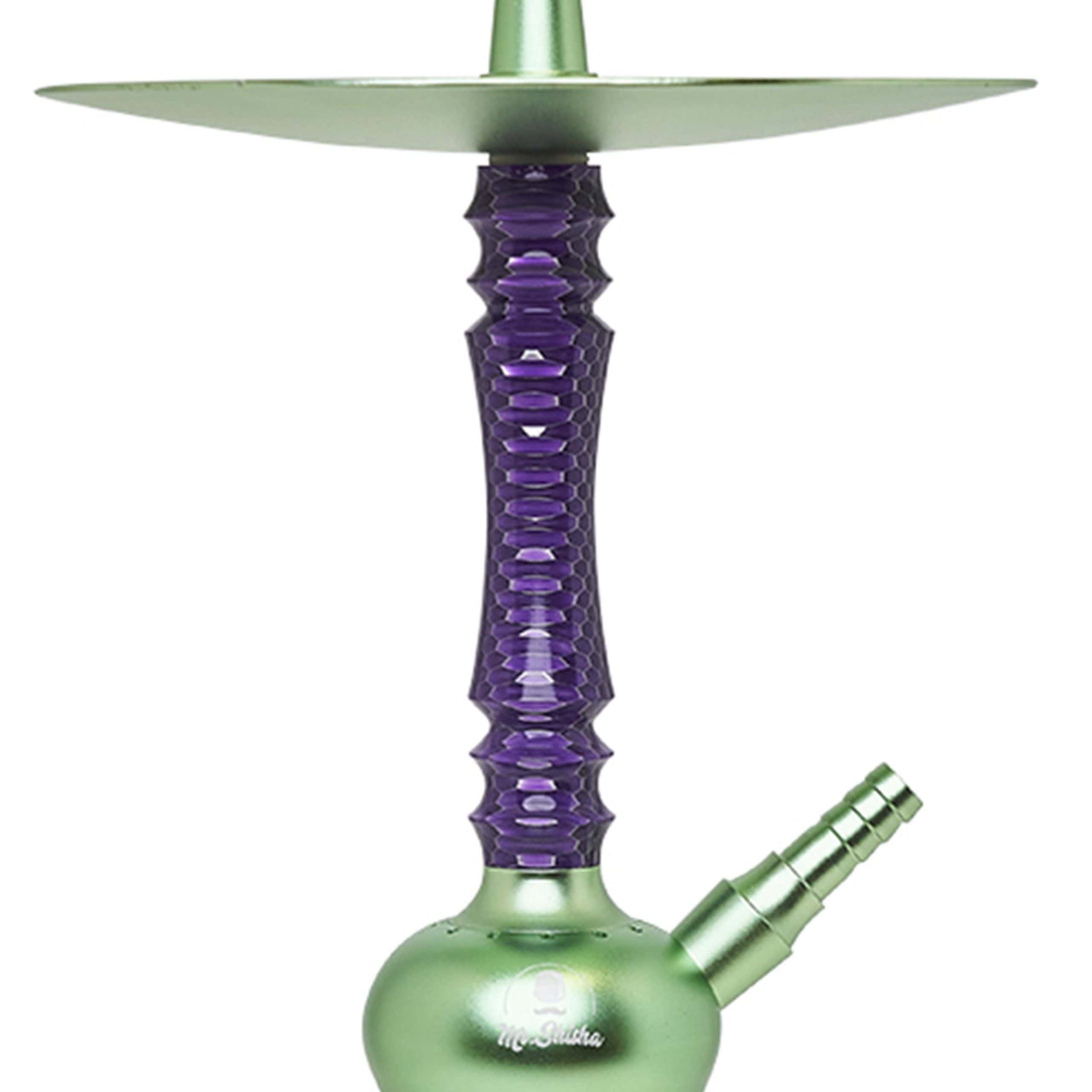 Cachimba Mr Shisha Rocket 2.0 en acero inoxidable y aluminio con maleta de transporte Duende Verde