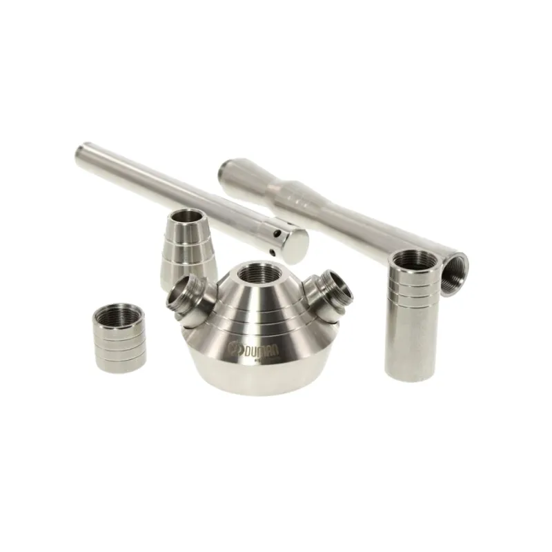 Cachimba Oduman Gusto Hookah turca de 37 cm con base de cristal soplado artesanal y partes metálicas en acero inoxidable