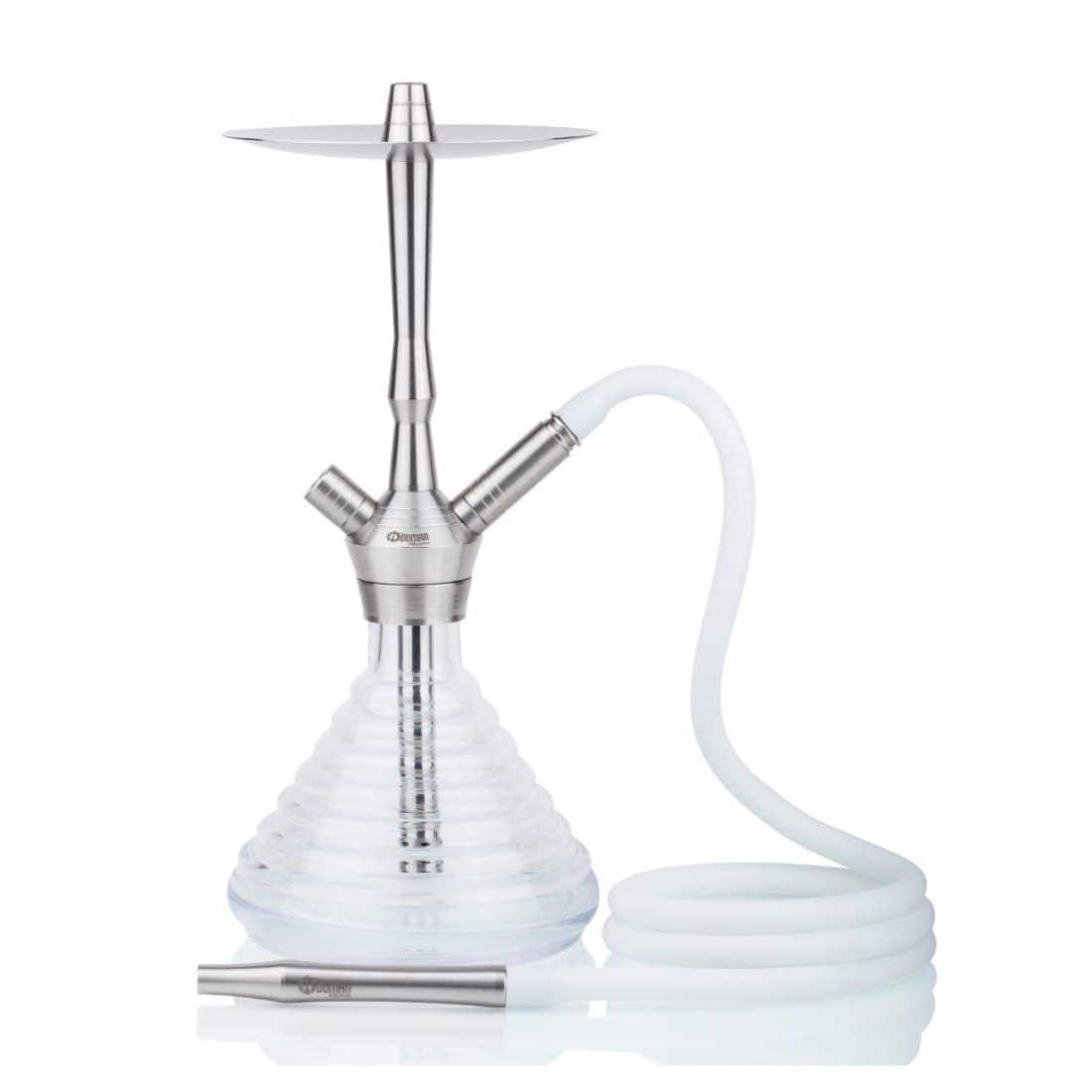 Cachimba Oduman Gusto Hookah turca de 37 cm con base de cristal soplado artesanal y partes metálicas en acero inoxidable