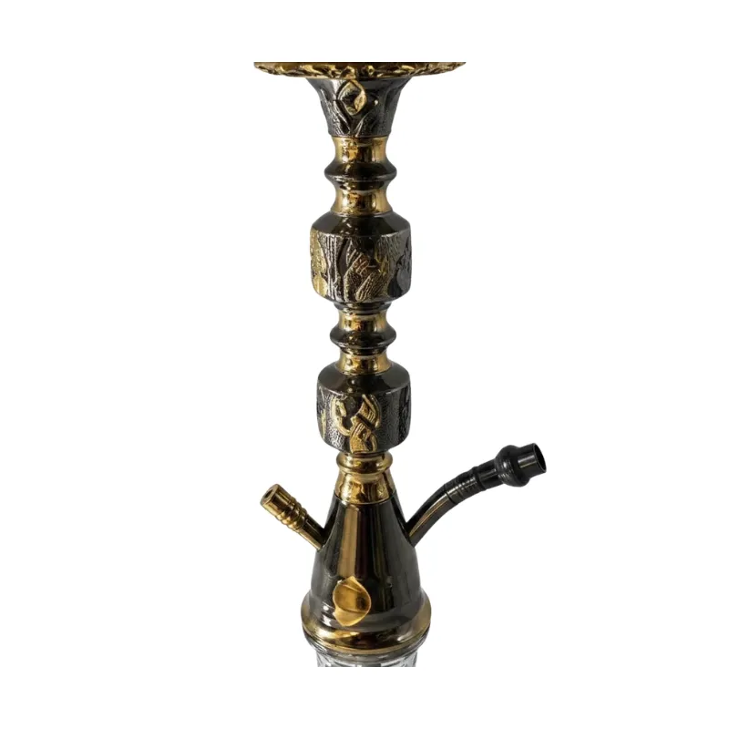 Cachimba El Nefes Raj Mahal modelo exclusivo de 72 cm fabricada 100% a mano en acero y latón con grabados manuales y diseño tradicional artesanal en The Good Shisha