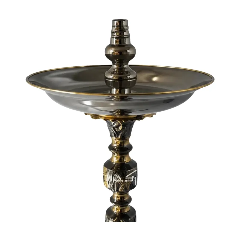 Cachimba El Nefes Raj Mahal modelo exclusivo de 72 cm fabricada 100% a mano en acero y latón con grabados manuales y diseño tradicional artesanal en The Good Shisha