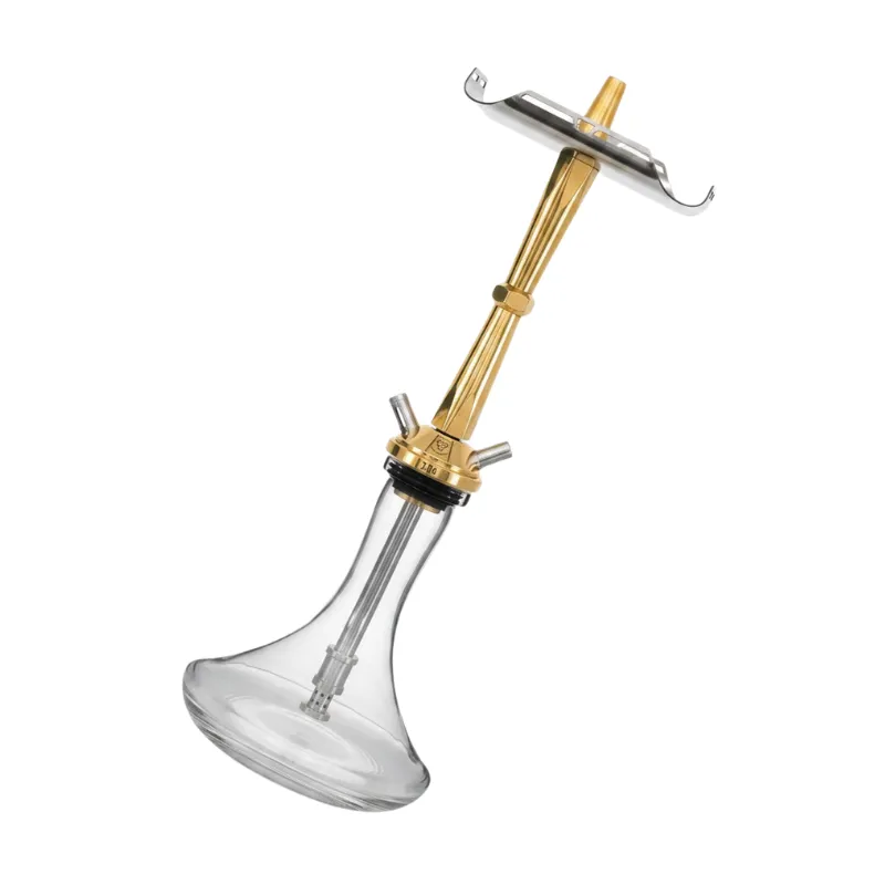 Cachimba VZ Hookah Brass en latón premium con purga única y sonido de taser cachimba completa