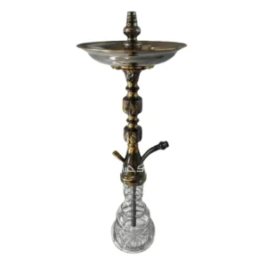 Cachimba El Nefes Raj Mahal modelo exclusivo de 72 cm fabricada 100% a mano en acero y latón con grabados manuales y diseño tradicional artesanal en The Good Shisha