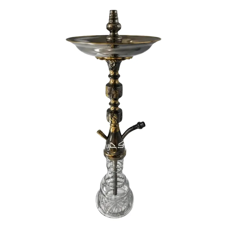 Cachimba El Nefes Raj Mahal modelo exclusivo de 72 cm fabricada 100% a mano en acero y latón con grabados manuales y diseño tradicional artesanal en The Good Shisha