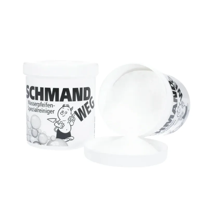 Polvo limpiador Schmand Weg para cachimba que elimina restos, olores y manchas de la base de cristal