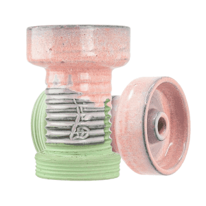 Cazoleta Berraca Grün Boomer Pink de barro verde para shisha