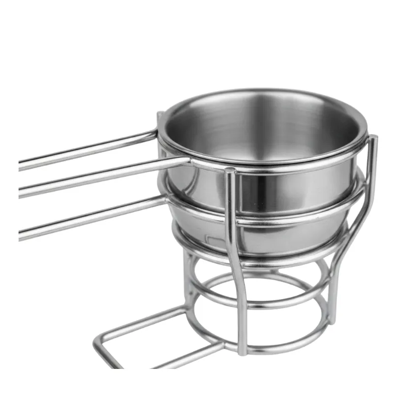 Carbonera Mya Small en acero inoxidable con capacidad para 6-8 carbones y diseño compacto agarre