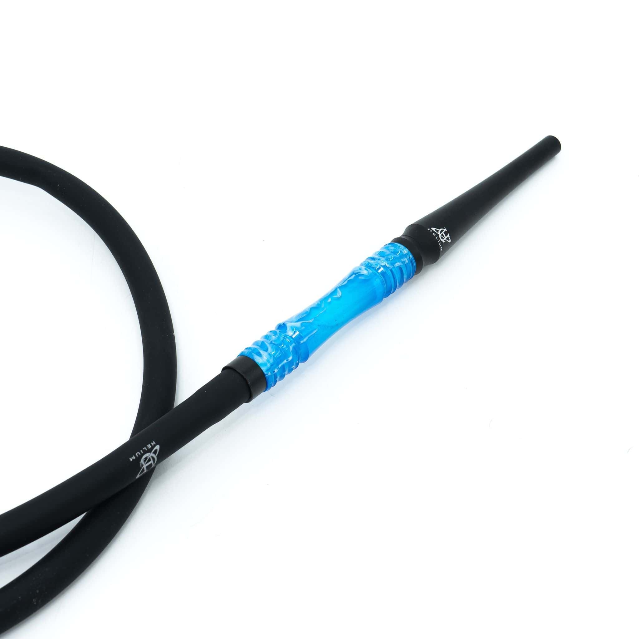 Manguera Helium Elysium de silicona con boquilla de acero inoxidable y resina, 180 cm total y muelle antidobleces