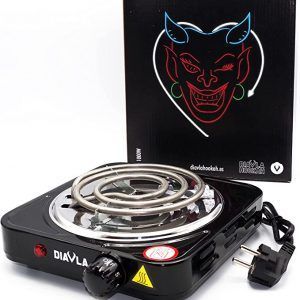 Hornillo Diavla Hookah 1000W para encender carbones de cachimba con 5 niveles de calor regulables