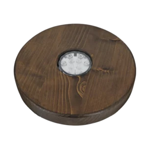tapete de madera con LED para cachimba con mando a distancia y base iluminada