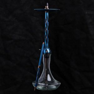 Cachimba Blade Hookah One M Titan Sapphire rusa en color zafiro con plato ajustable a presión y purga 360°