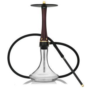 Cachimba CWP Hookah Qurion rusa de 52 cm en poliacetal y acero inoxidable con cámara tradicional, purga vertical efecto Tsunami, boquilla CWP, manguera soft touch y base rusa Clear en The Good Shisha