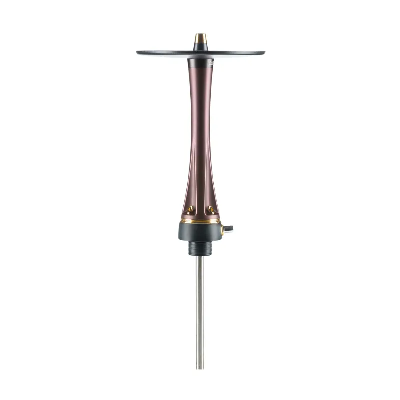 Cachimba CWP Hookah Qurion rusa de 52 cm en poliacetal y acero inoxidable con cámara tradicional, purga vertical efecto Tsunami, boquilla CWP, manguera soft touch y base rusa Clear en The Good Shisha