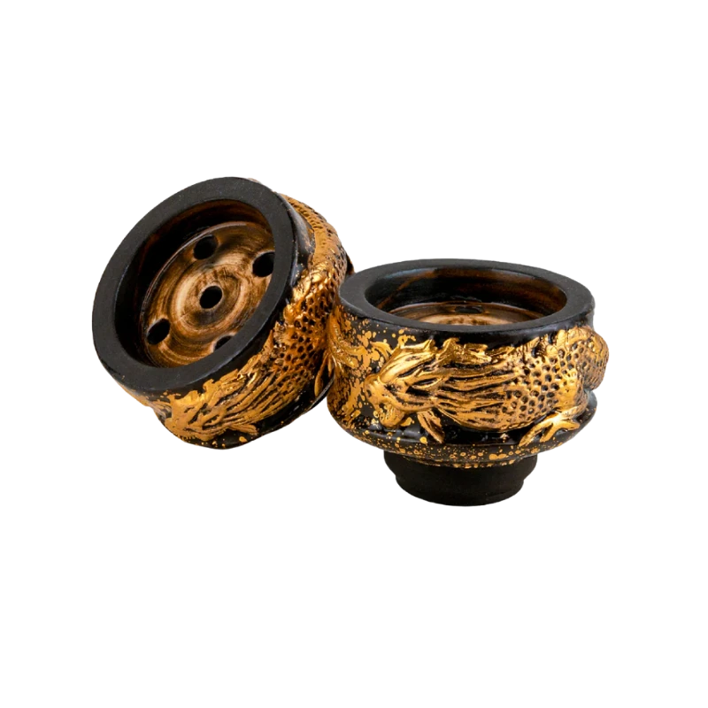 Cazoleta Geometry Gold Dragon Killer de mezcla de barro negro y blanco