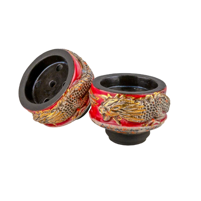 Cazoleta Geometry Red Dragon Killer de mezcla de barro negro y blanco