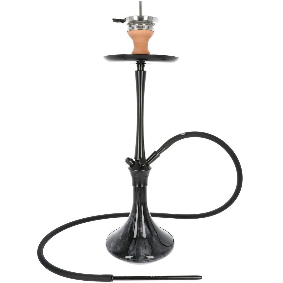 Cachimba El Badia C7 de 70 cm en aluminio y acero inoxidable con sistema de encaje click completa