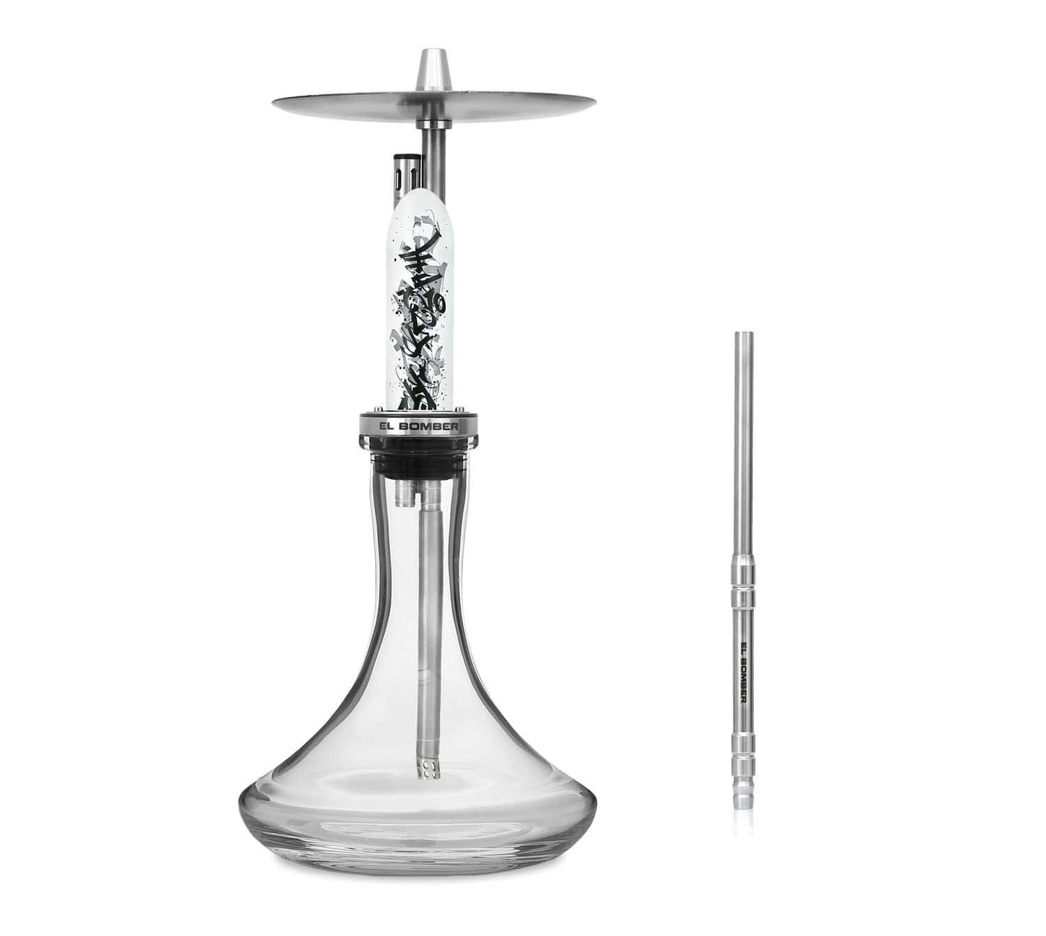 Cachimba El Bomber Igla Calligraphy diseñada por tatuadores con acero AISI 304 y base diamante