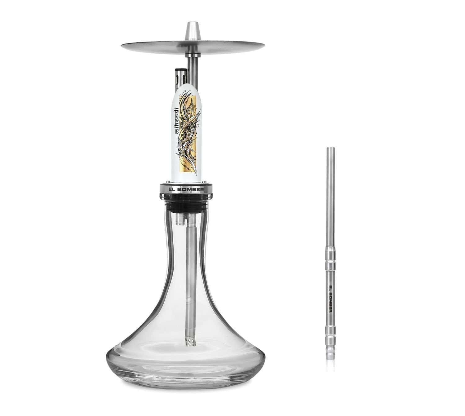 Cachimba El Bomber Igla Mihendi diseñada por tatuadores con acero AISI 304 y base diamante