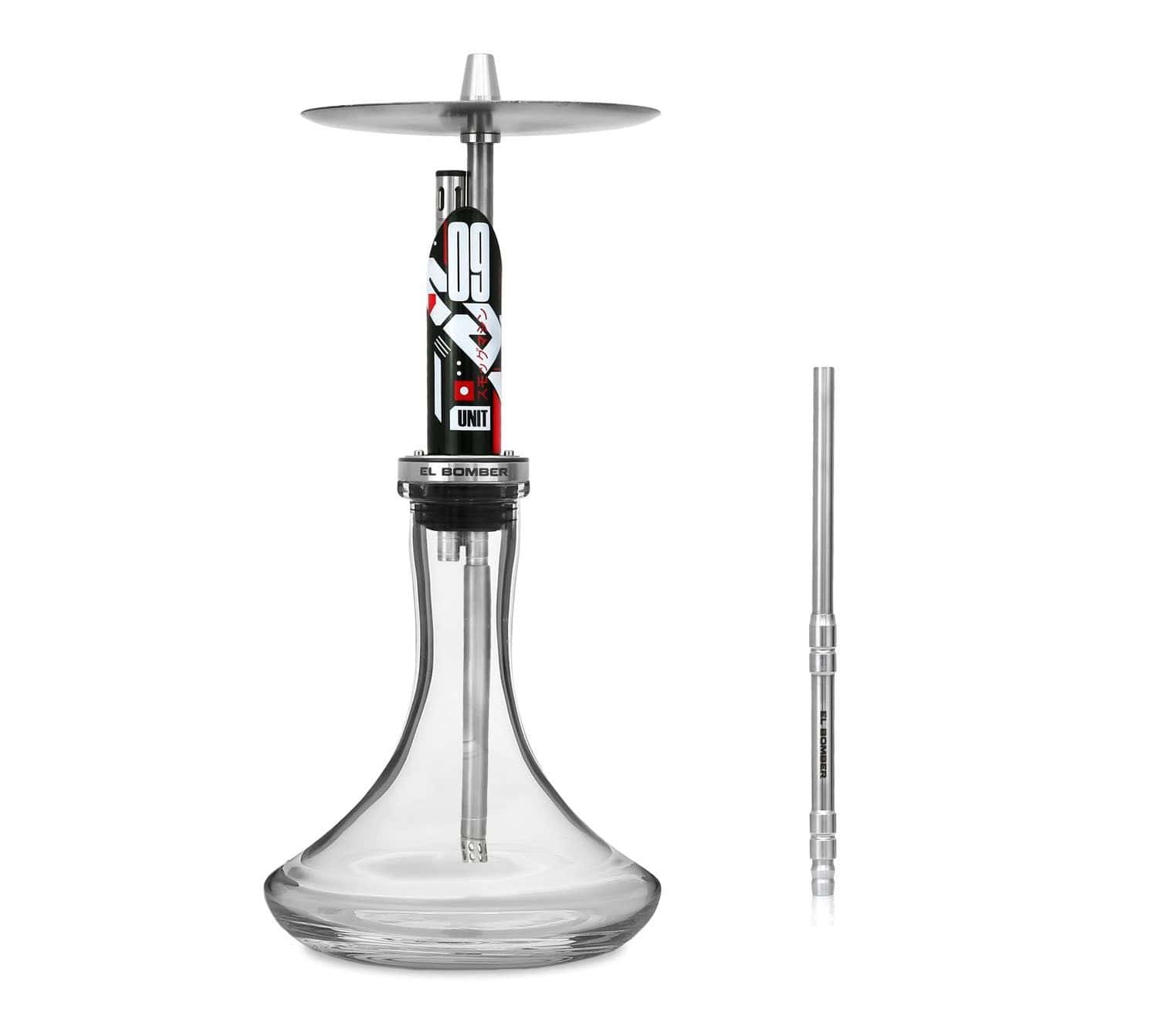 Cachimba El Bomber Igla Unit 09 diseñada por tatuadores con acero AISI 304 y base diamante