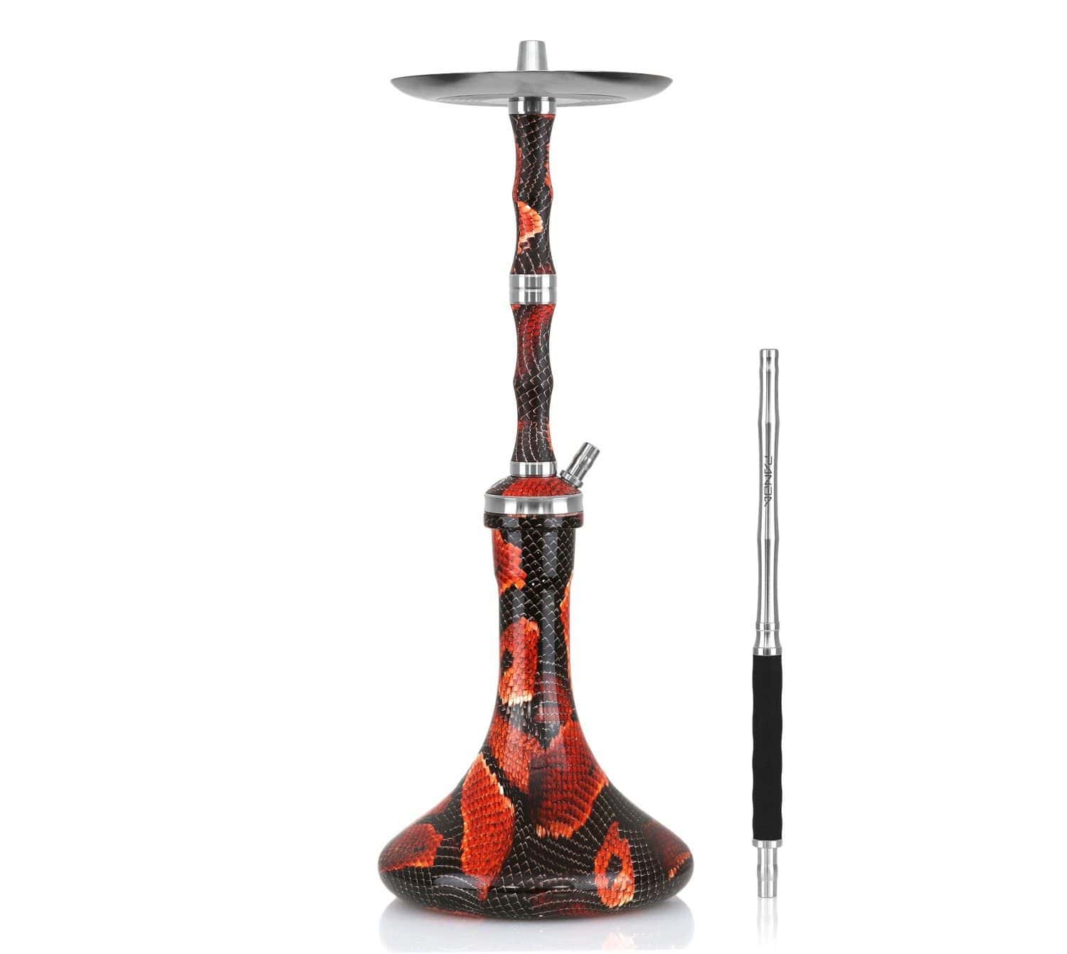 Cachimba Panda Hookah Exclusive Snake de acero V2A con diseño piel de serpiente