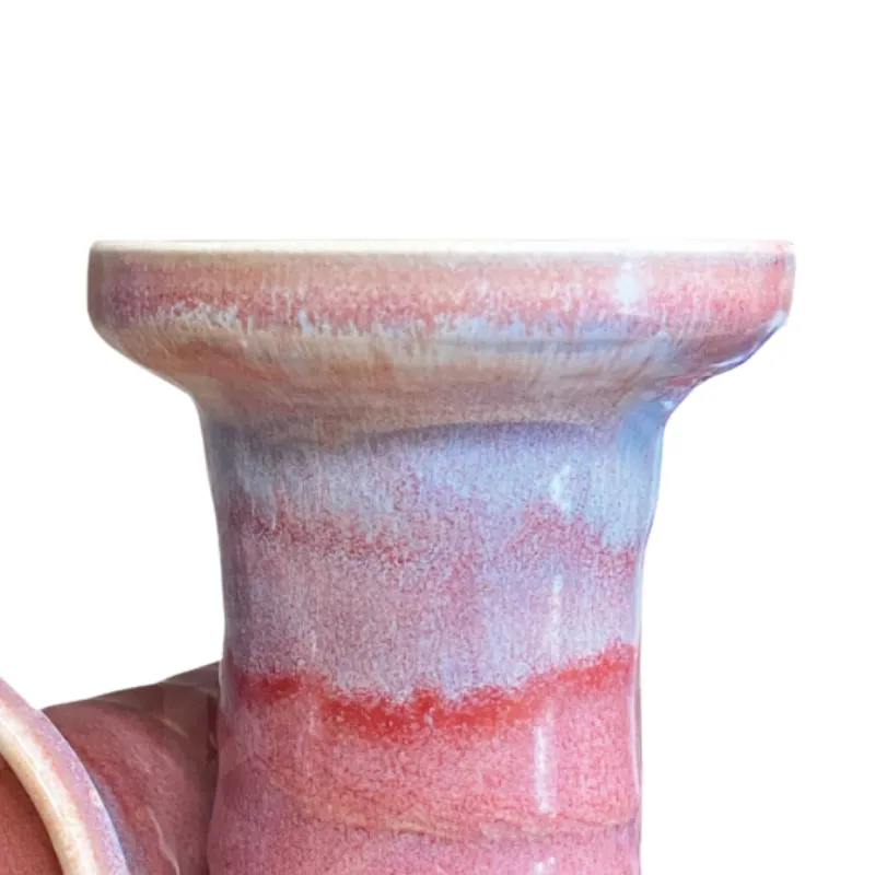 Cazoleta Alpaca Bowl Simphony Pinky en barro refractario esmaltado con diseño phunnel y puente
