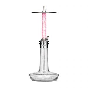 Cachimba Moze Varity Lounge Silver Clear con base de cristal soplado y mástil de resina acrílica