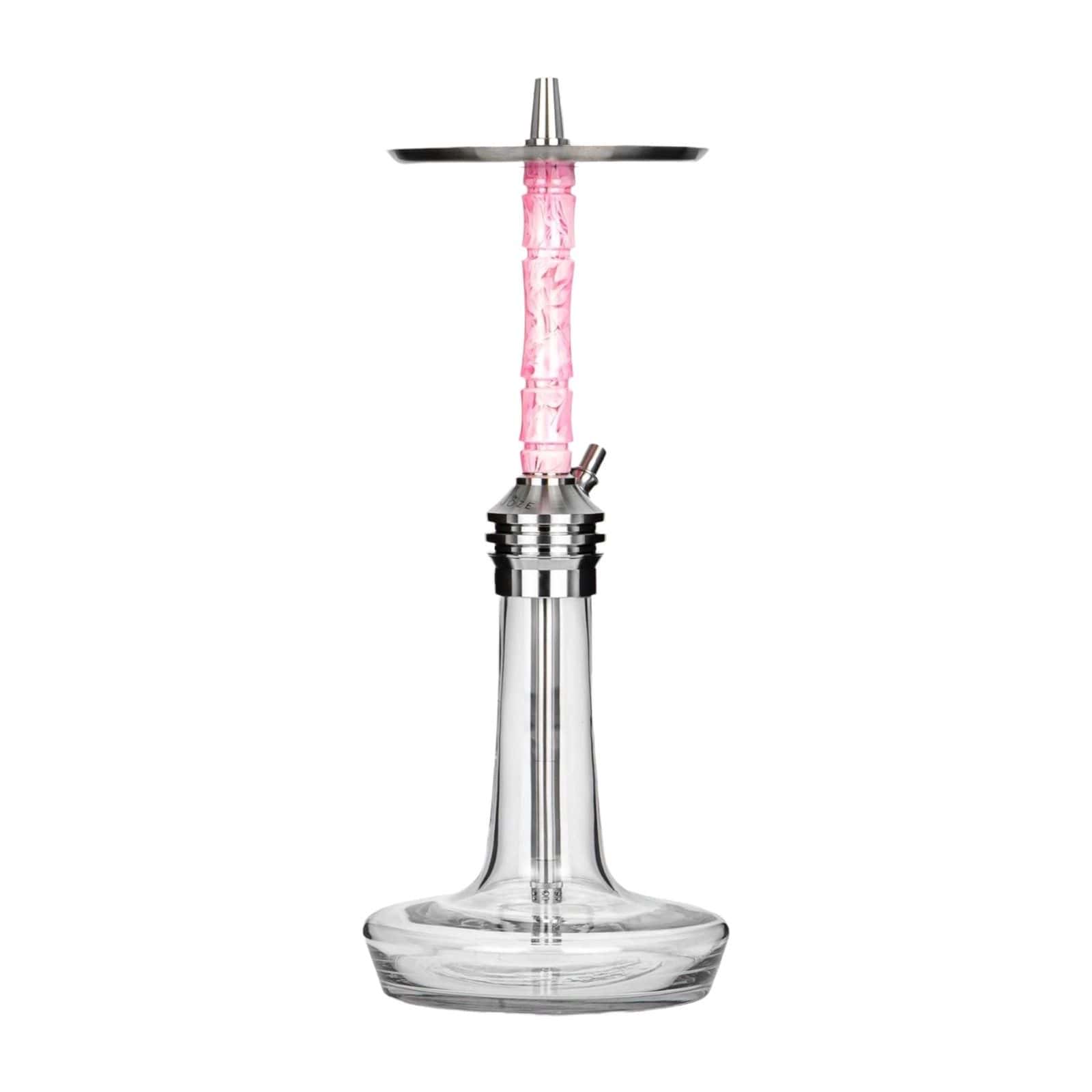 Cachimba Moze Varity Lounge Silver Clear con base de cristal soplado y mástil de resina acrílica