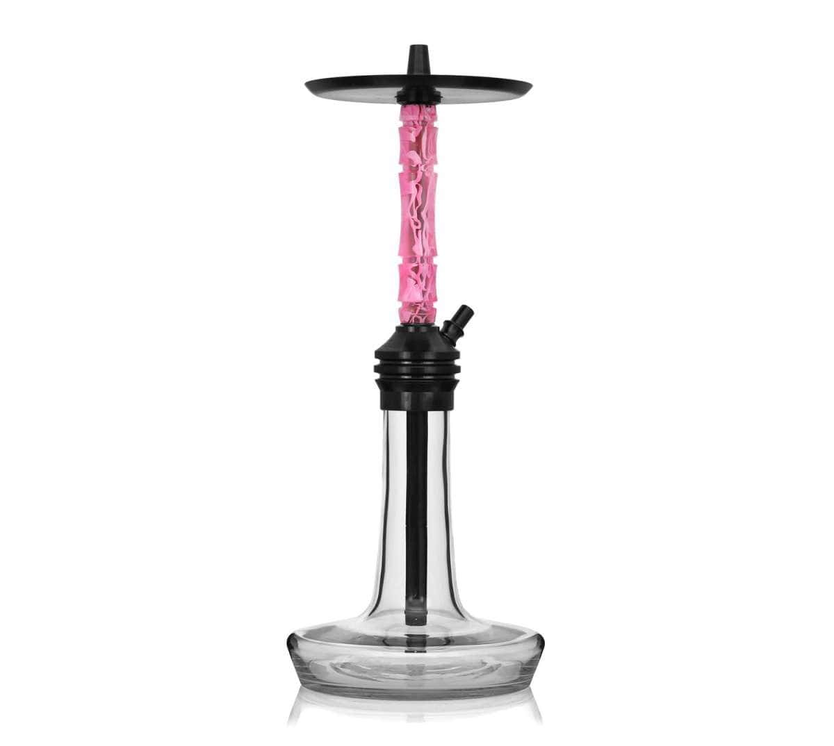 Cachimba Moze Varity Lounge Black Clear con base de cristal soplado y mástil de resina acrílica