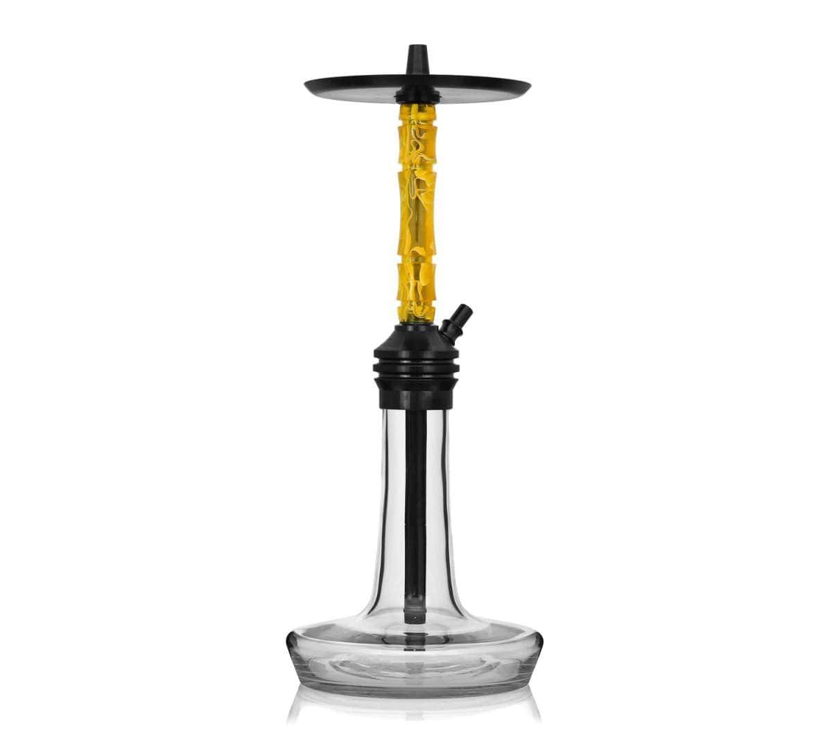 Cachimba Moze Varity Lounge Black Clear con base de cristal soplado y mástil de resina acrílica