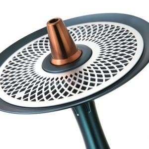 Cachimba CWP Razor 2 Ocean Copper rusa de 62 cm en acero inoxidable y aluminio anodizado con corona de cobre grabada, conector imantado, boquilla de acero inox y rejilla protectora del plato en The Good Shisha